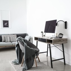 Sieninis šviestuvas BASE 8W+2W BLACK