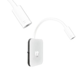 Sieninis šviestuvas BASE 8W+2W WHITE