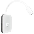 Sieninis šviestuvas BASE 8W+2W WHITE