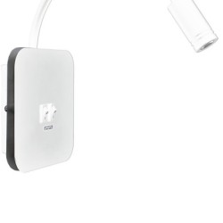 Sieninis šviestuvas BASE 8W+2W WHITE