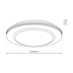 Lubinis šviestuvas KELLY 48W LED Ø480 mm + Pultelis