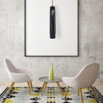 Pakabinamas šviestuvas MARBLE BLACK 1xGU10