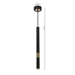 Pakabinamas šviestuvas MONZA BLACK / GOLD 1xG9 8W