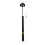 Pakabinamas šviestuvas MONZA BLACK / GOLD 1xG9 8W