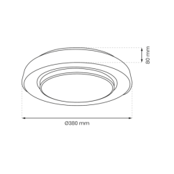 Lubinis šviestuvas NAOMI SMART Ø380 mm 24W LED