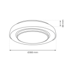 Lubinis šviestuvas NAOMI SMART Ø380 mm 24W LED