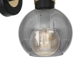 Sieninis šviestuvas OMEGA BLACK / GOLD 1xE27