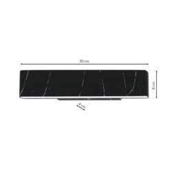 Sieninis šviestuvas PIERCE BLACK 12W LED
