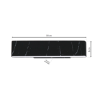 Sieninis šviestuvas PIERCE BLACK 12W LED