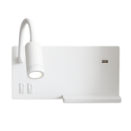 Sieninis šviestuvas SHELF WHITE LED 4W+5W+2W