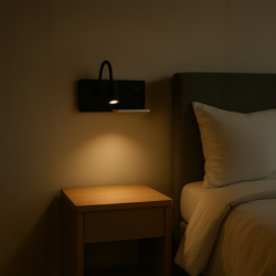 Sieninis šviestuvas SHELF BLACK LED 4W+5W+2W