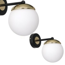 Sieninis šviestuvas SPARTA BLACK / GOLD 1xE14