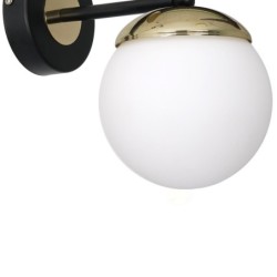 Sieninis šviestuvas SPARTA BLACK / GOLD 1xE14