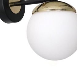 Sieninis šviestuvas SPARTA BLACK / GOLD 1xE14