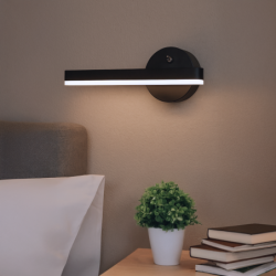Sieninis šviestuvas SYDNEY 6W LED BLACK lewy