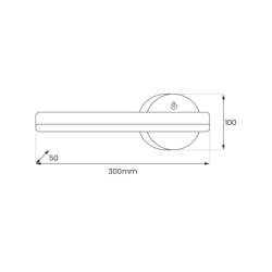 Sieninis šviestuvas SYDNEY 6W LED BLACK lewy