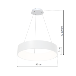 Pakabinamas šviestuvas OHIO WHITE 24W LED