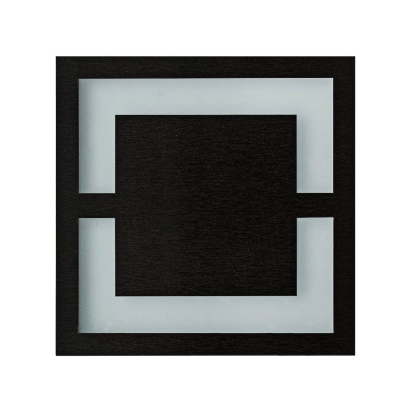 Sieninis šviestuvas QUADRO BLACK Šviesos spalva Neutrali balta 4000K