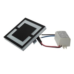 Sieninis šviestuvas QUADRO BLACK Šviesos spalva Neutrali balta 4000K