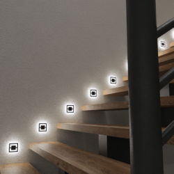 Sieninis šviestuvas QUADRO BLACK Šviesos spalva Neutrali balta 4000K