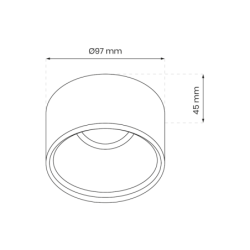 Įmontuojamas lemputės laikiklis Bali Round White