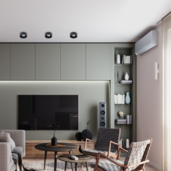 Įmontuojamas lemputės laikiklis Bali Round Black