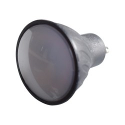 10x Juoda LED lemputė LED 6W GU10. Spalva: Šilta balta