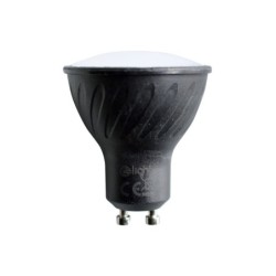 10x Juoda LED lemputė LED 6W GU10. Spalva: Neutrali balta