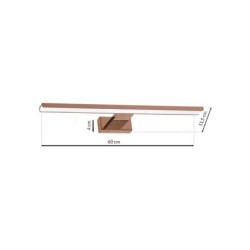 Sieninis šviestuvas SHINE ROSE GOLD 60cm 13,8W LED