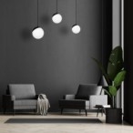 Pakabinamas šviestuvas SFERA BLACK 3xE14