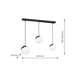 Pakabinamas šviestuvas SFERA BLACK 3xE14