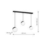 Pakabinamas šviestuvas SFERA BLACK 3xE14