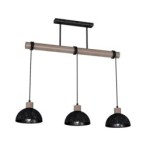 Pakabinamas šviestuvas ERIK Sawn black/Patinated wood 3XE27
