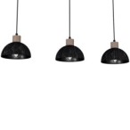 Pakabinamas šviestuvas ERIK Sawn black/Patinated wood 3XE27