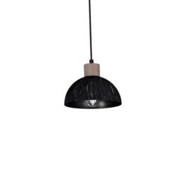 Pakabinamas šviestuvas ERIK Sawn black/Patinated wood 3XE27