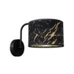 Sieninis šviestuvas SENSO Black/Gold 1xE27