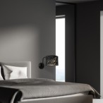 Sieninis šviestuvas SENSO Black/Gold 1xE27