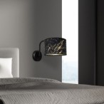 Sieninis šviestuvas SENSO Black/Gold 1xE27