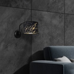 Sieninis šviestuvas SENSO Black/Gold 1xE27