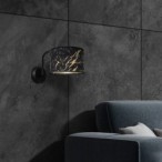 Sieninis šviestuvas SENSO Black/Gold 1xE27