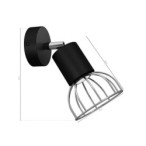 Sieninis šviestuvas DANTE BLACK/SILVER 1xGU10