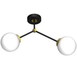 Lubinis šviestuvas JOY BLACK / GOLD 2xE14