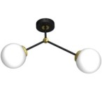 Lubinis šviestuvas JOY BLACK / GOLD 2xE14
