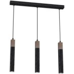 Pakabinamas šviestuvas SOLO SAWN BLACK / PATINATED WOOD 3x mini GU10