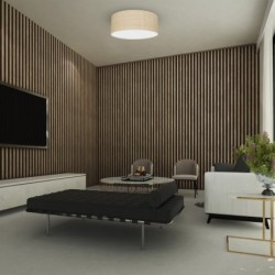 Lubinis šviestuvas MARSHALL WHITE / RATTAN 2xE27