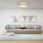 Lubinis šviestuvas MARSHALL WHITE / RATTAN 2xE27