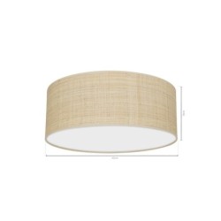 Lubinis šviestuvas MARSHALL WHITE / RATTAN 2xE27