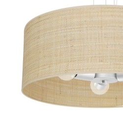 Pakabinamas šviestuvas MARSHALL WHITE / RATTAN 3xE27