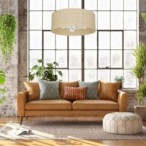 Pakabinamas šviestuvas MARSHALL WHITE / RATTAN 3xE27