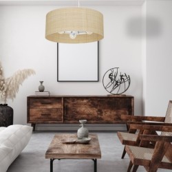 Pakabinamas šviestuvas MARSHALL WHITE / RATTAN 3xE27